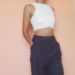 Express white bandage crop top